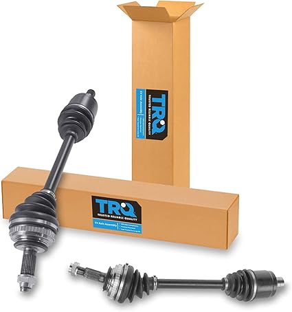 TRQ Front Driver and Passenger Side CV Axle Shaft Assembly Set Neoprene Boots Moly Greased Compatible with 1994-2001 Acura Integra 1994-1997 Honda Civic del Sol 1999 Honda Civic